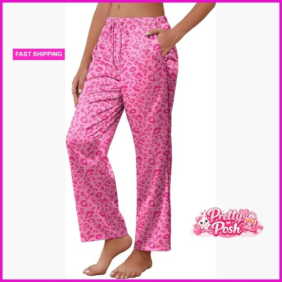 Other - Silk Satin Pajama Pants Soft Comfy Loose Wide Leg Lounge